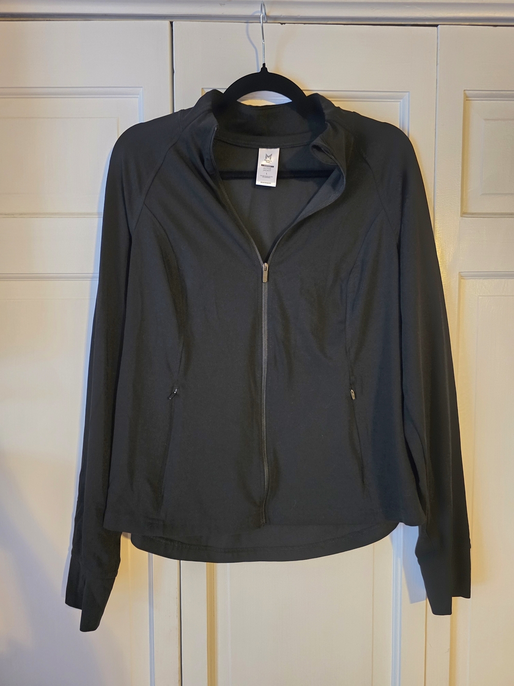 Member's Mark Everyday Active Jacket Women's Large Black Full Zip Lightweight